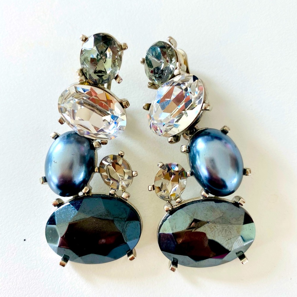 Kenneth Jay Lane Blue Stone Clip-on earrings